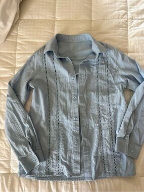 Light Blue Boys Button-Down Shirt